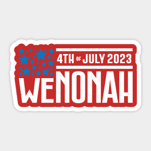 weNONAH 2023 4th of July_Red Sticker